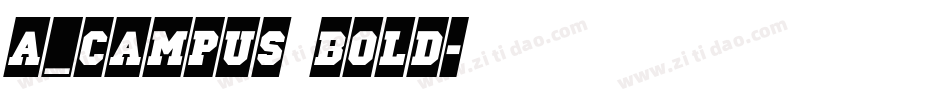 a_Campus Bold字体转换
